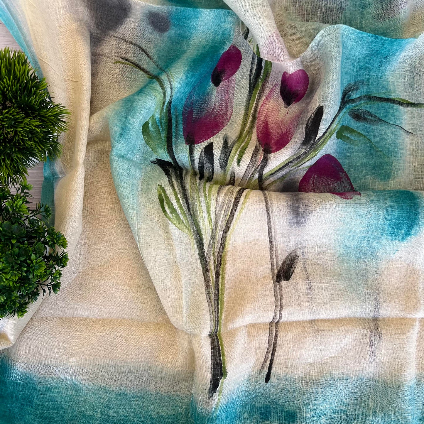 LINEN HANDPAINTED